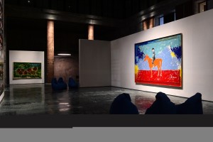 allestimento mostra “Mario Schifano, il Nuovo Immaginario" a cura di Luca Massimo Barbero alle Gallerie d'Italia di Napoli (Roberto Serra / Iguana per Gallerie d'Italia)