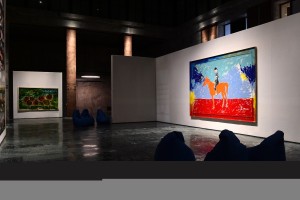 allestimento mostra “Mario Schifano, il Nuovo Immaginario" a cura di Luca Massimo Barbero alle Gallerie d'Italia di Napoli (Roberto Serra / Iguana per Gallerie d'Italia)
