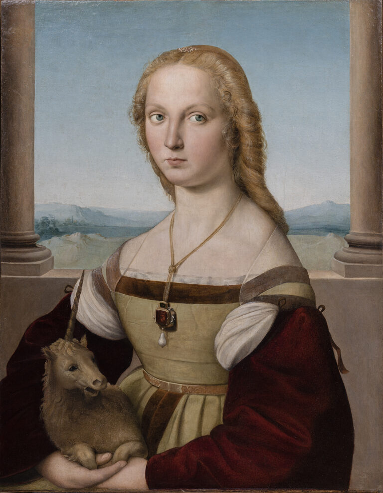 LA “DAMA COL LIOCORNO”  DI RAFFAELLO SANZIO  IN MOSTRA A NAPOLI  ALLE GALLERIE D’ITALIA  CON INTESA SANPAOLO